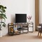 Wood Metal TV Stand with Open Shelves for TVs up to 60 Inches
